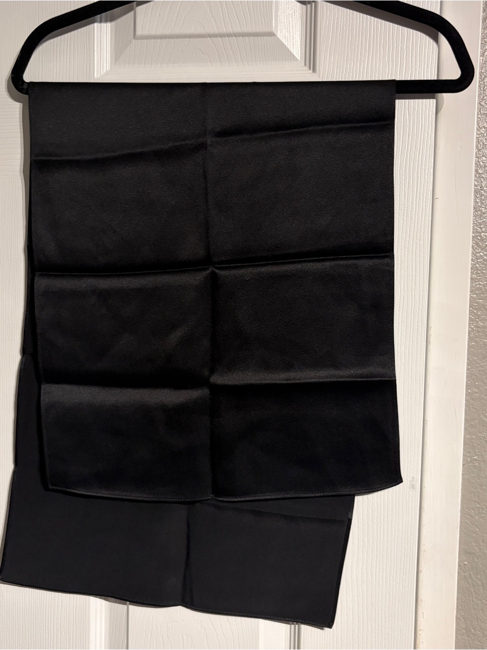 St. John 100% Silk Black rectangle Neck scarf